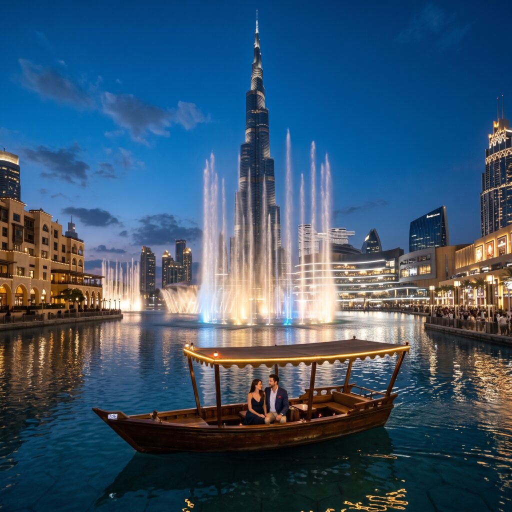 Dubai Fountain Show Lake ride from Ras Al Khaimah